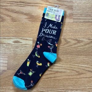 Blue Novelty Crew Socks